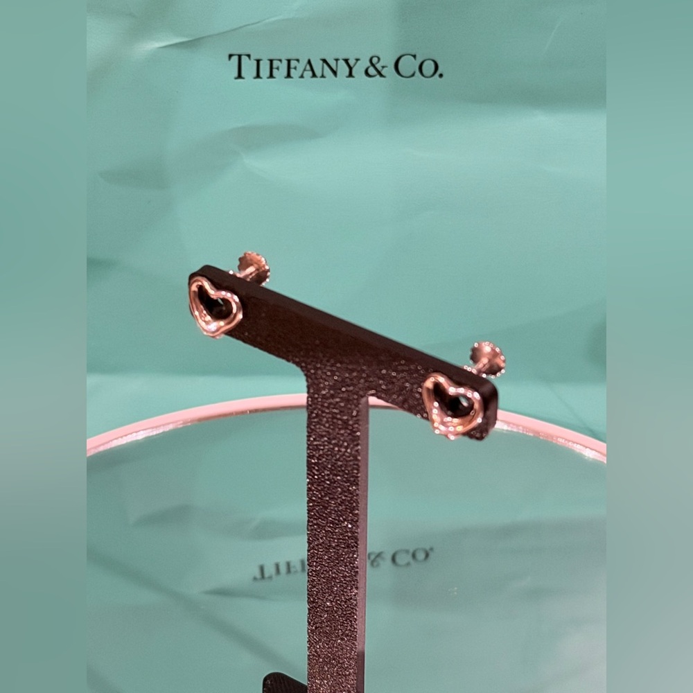 🔥 TIFFANY & Co. EARRING OPEN HEART ELSA PERTTI AG925 SILVER